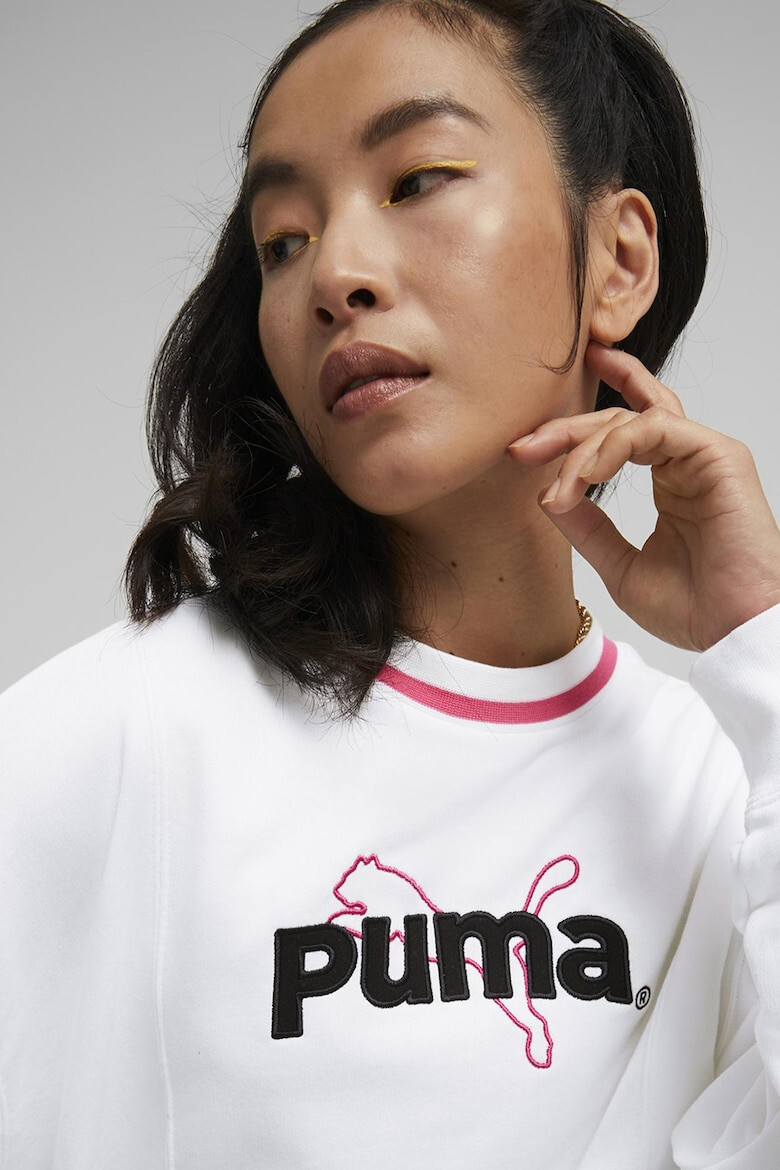 Puma Bluza de trening cu decolteu la baza gatului si logo - Pled.ro