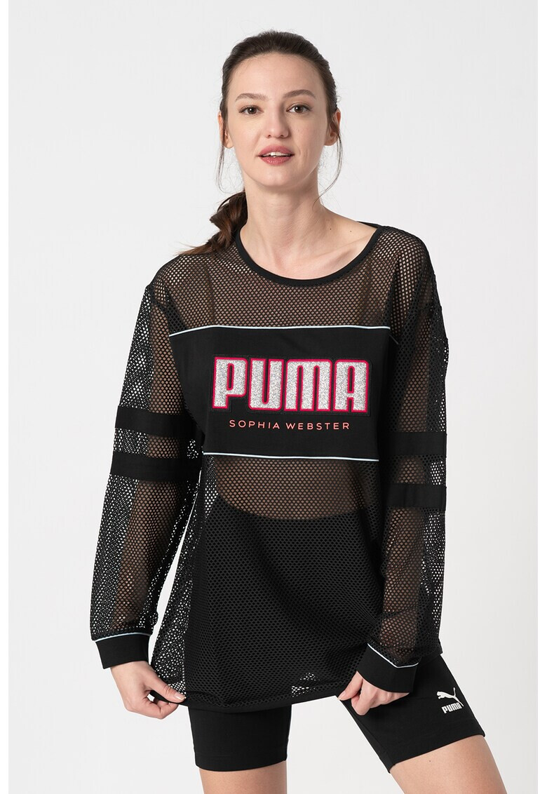 Puma Bluza lejera de plasa cu imprimeu stralucitor - Pled.ro