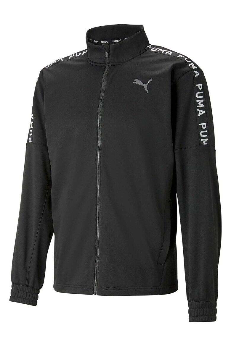 Puma Bluza sport din fleece cu fermoar si benzi logo Fit Light Power - Pled.ro