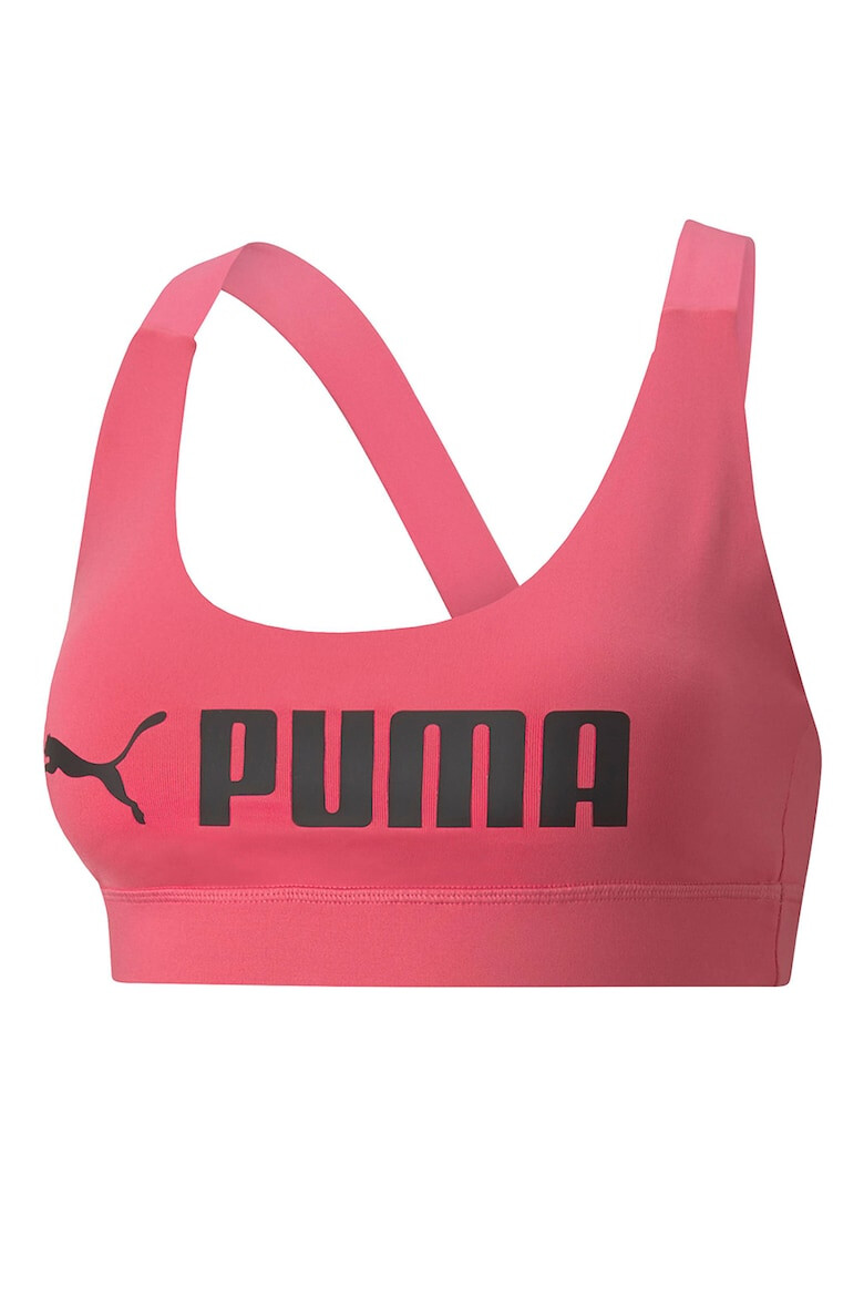 Puma Bustiera cu sustinere medie si imprimeu logo pentru antrenament - Pled.ro