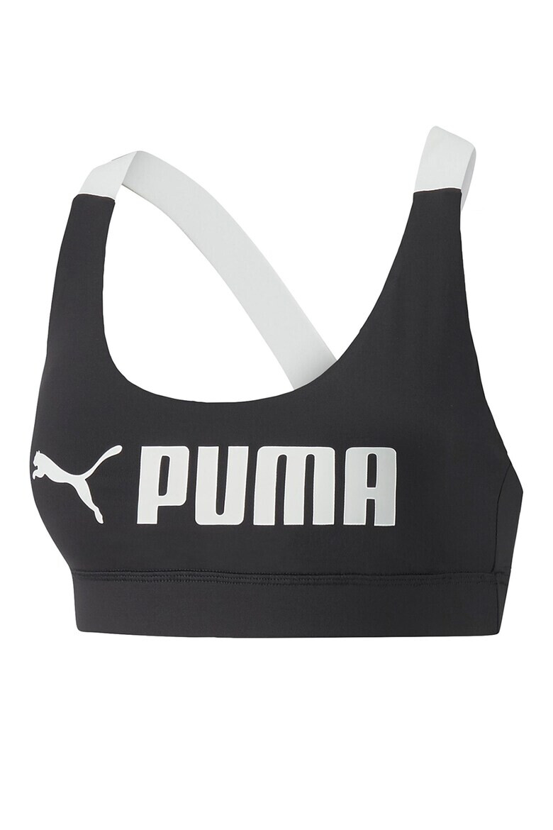 Puma Bustiera cu sustinere medie si imprimeu logo pentru antrenament - Pled.ro