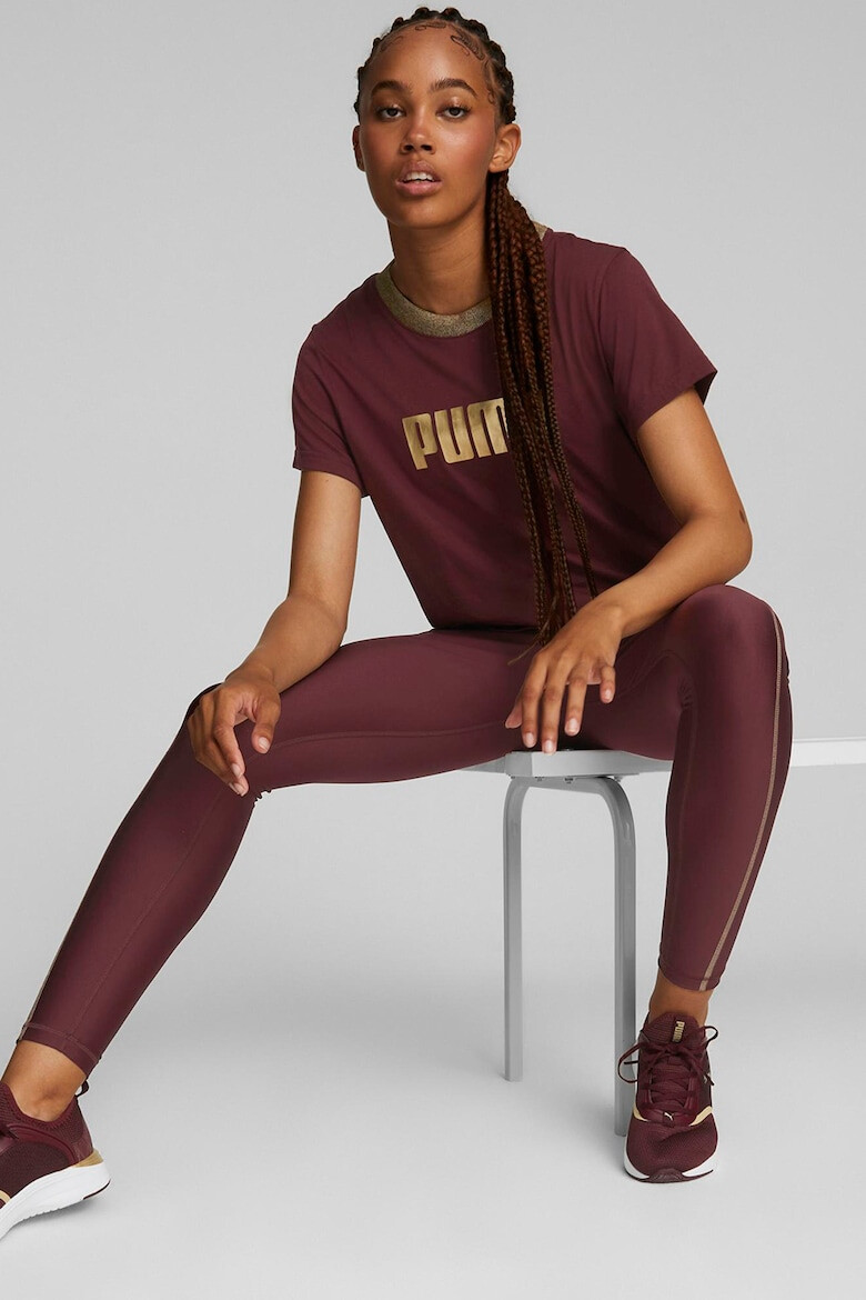 Puma Colanti cu insertii stralucitoare si talie inalta pentru fitness Deco Glam - Pled.ro