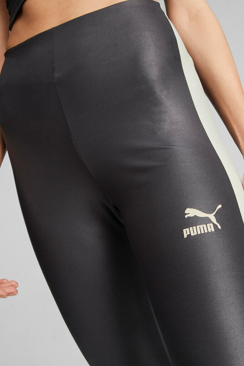 Puma Colanti cu talie inalta si benzi laterale contrastante T7 - Pled.ro