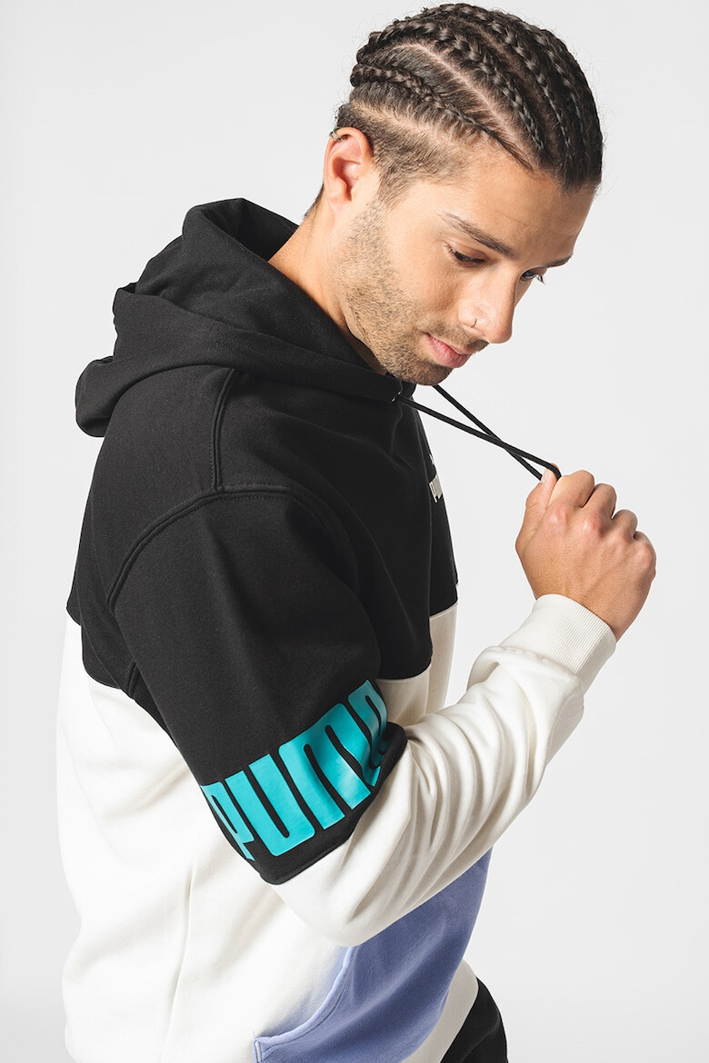 Puma Hanorac colorblock de bumbac cu fleece pe interior Power - Pled.ro