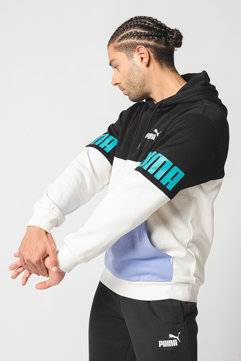 Puma Hanorac colorblock de bumbac cu fleece pe interior Power - Pled.ro