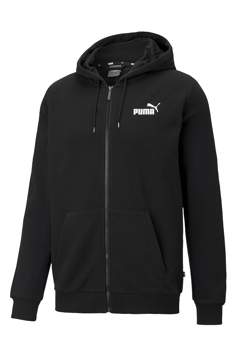 Puma Hanorac regular fit cu fermoar si imprimeu logo discret Essentials - Pled.ro