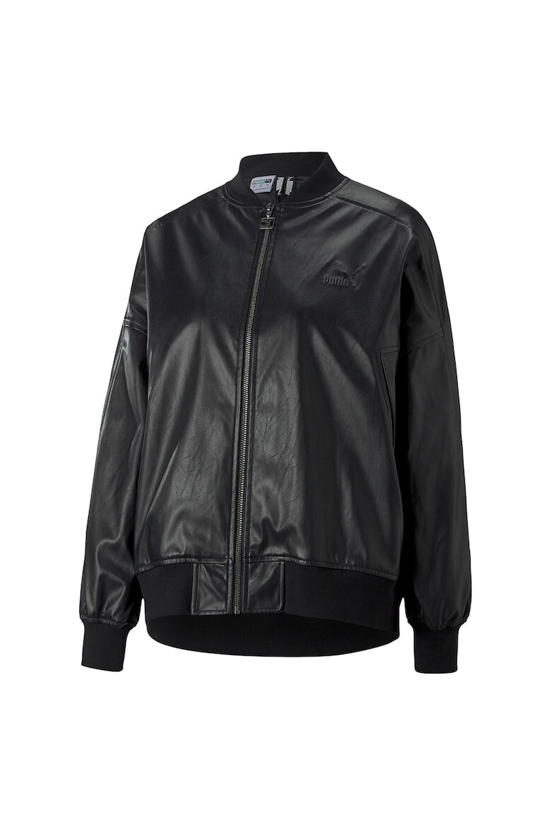 Puma Jacheta bomber supradimensionata de piele ecologica T7 - Pled.ro