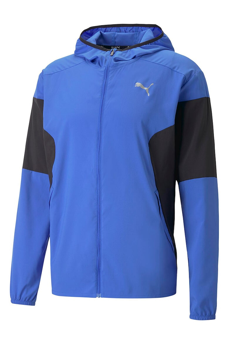 Puma Jacheta usoara cu gluga si aspect colorblock pentru alergare - Pled.ro