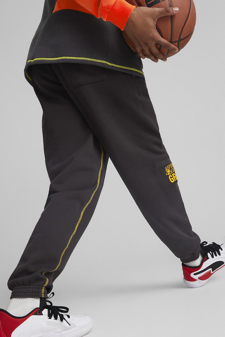 Puma Pantaloni de trening cu croiala conica pentru fitness In the Paint - Pled.ro