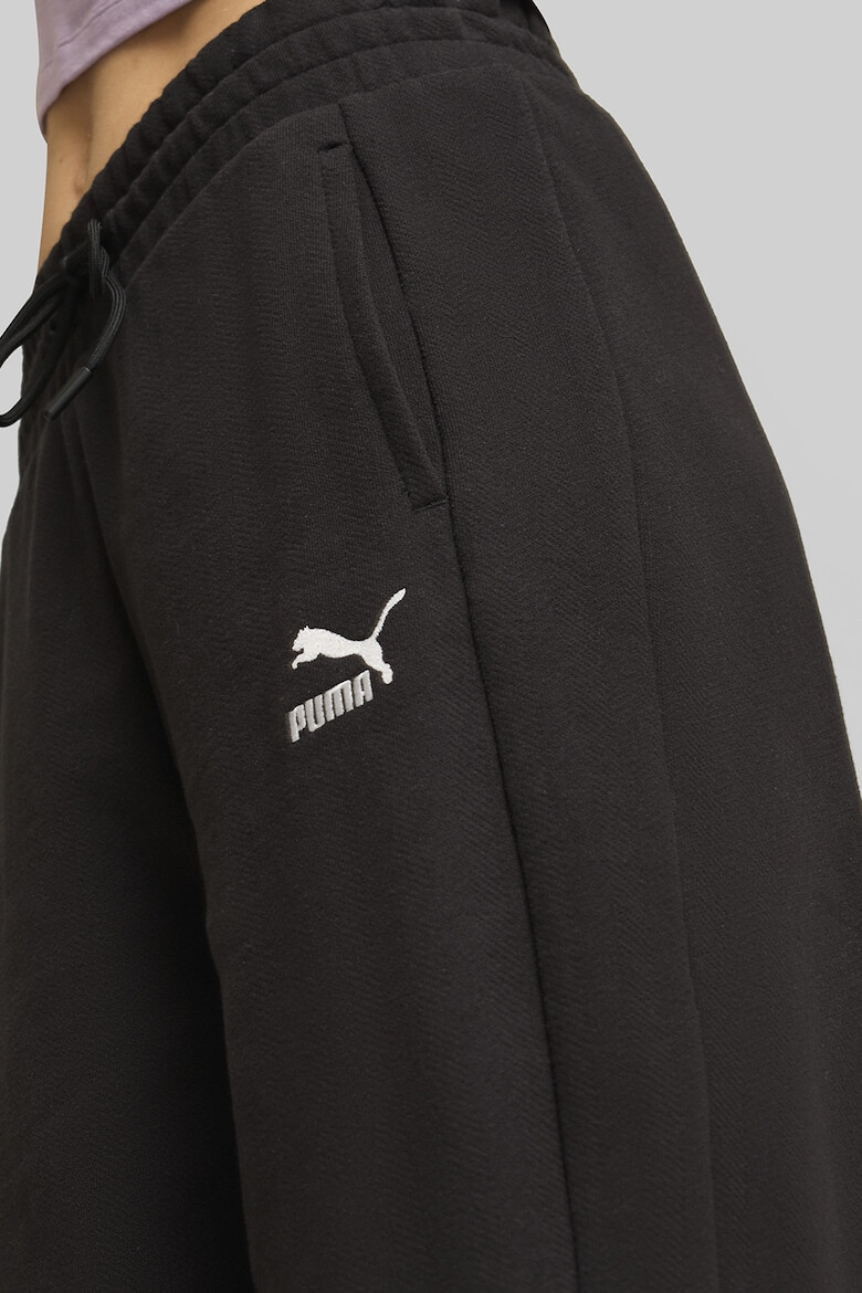 Puma Pantaloni de trening cu talie inalta si logo - Pled.ro