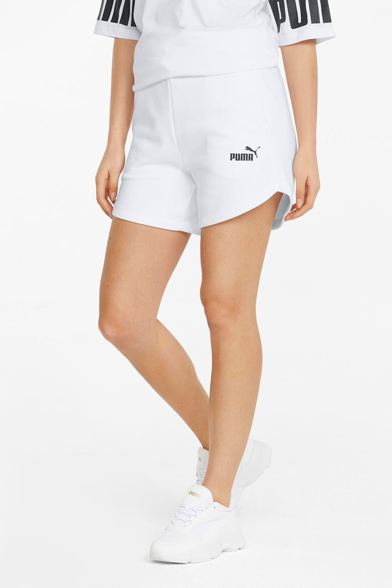 Puma Pantaloni scurti cu talie inalta si snururi de ajustare Essentials+ - Pled.ro