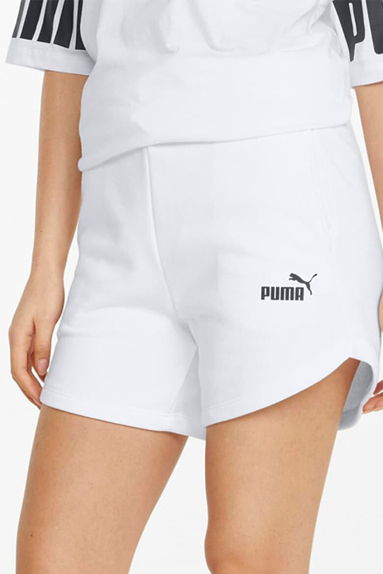 Puma Pantaloni scurti cu talie inalta si snururi de ajustare Essentials+ - Pled.ro