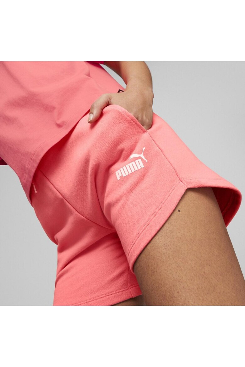 Puma Pantaloni Scurti Ess High Waist W 848339-50 Femei Roz - Pled.ro