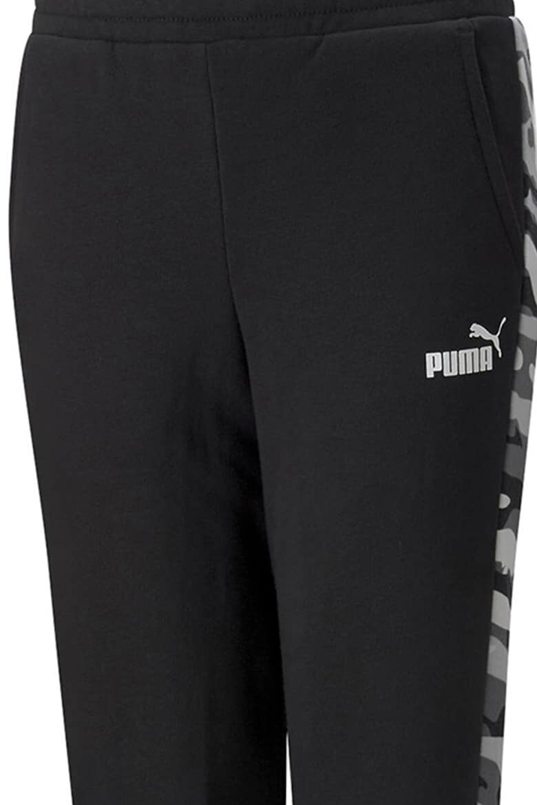 Puma Pantaloni sport cu imprimeu lateral camuflaj ESS+ - Pled.ro