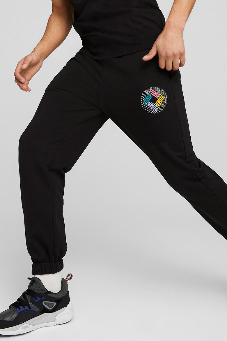 Puma Pantaloni sport cu imprimeu logo SWxP - Pled.ro