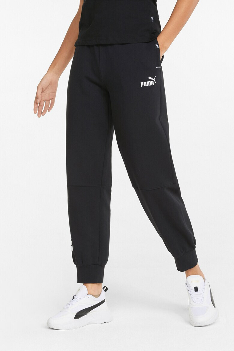 Puma Pantaloni sport cu model colorblock si logo Power - Pled.ro