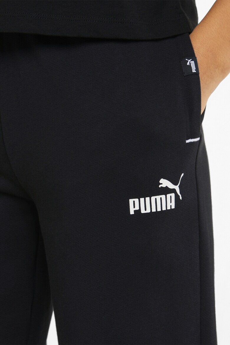 Puma Pantaloni sport cu model colorblock si logo Power - Pled.ro