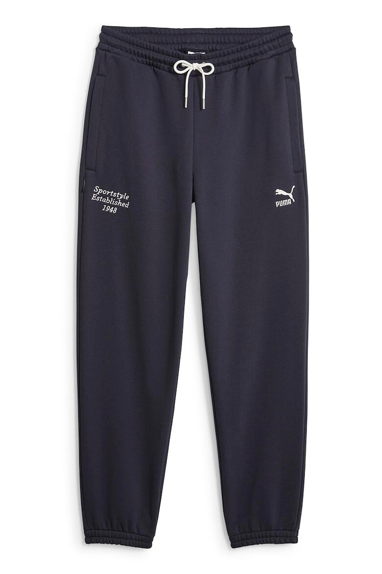 Puma Pantaloni sport din amestec de bumbac cu logo brodat - Pled.ro