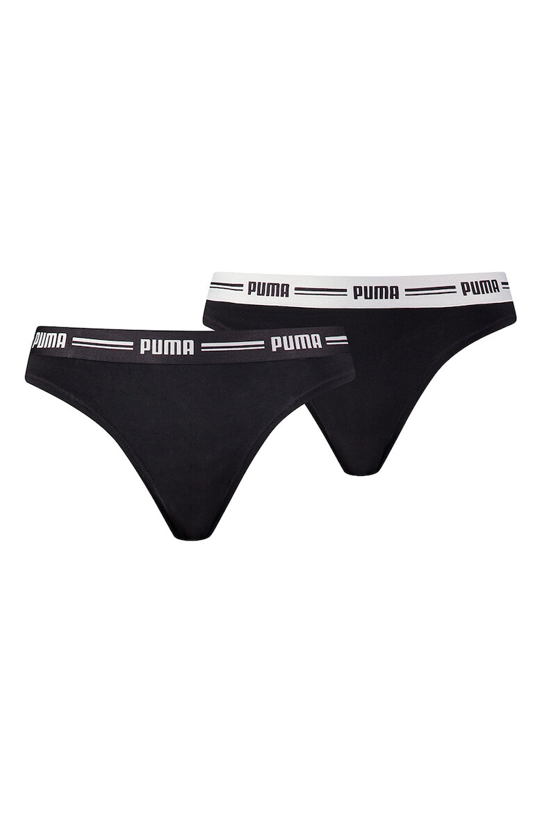 Puma Set de chiloti tanga cu banda logo in talie - 2 perechi - Pled.ro