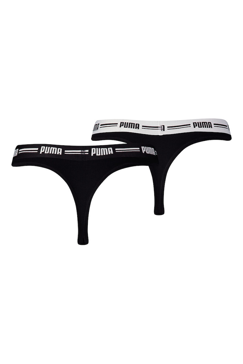 Puma Set de chiloti tanga cu banda logo in talie - 2 perechi - Pled.ro