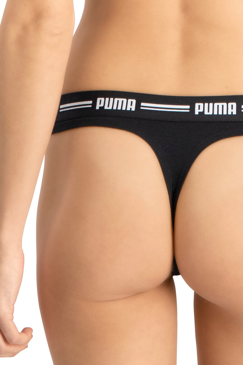 Puma Set de chiloti tanga cu banda logo in talie - 2 perechi - Pled.ro