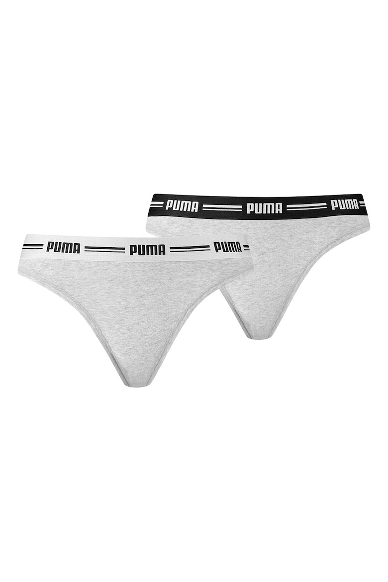 Puma Set de chiloti tanga cu banda logo in talie - 2 perechi - Pled.ro