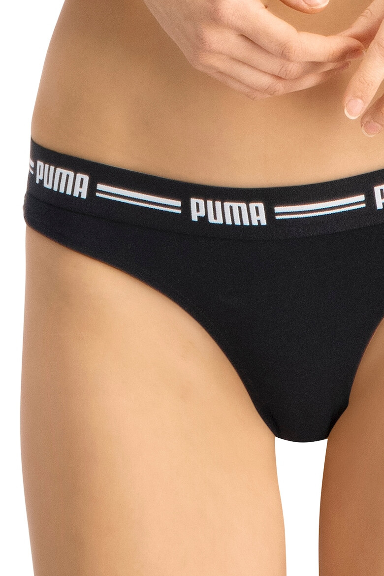 Puma Set de chiloti tanga cu banda logo in talie - 2 perechi - Pled.ro