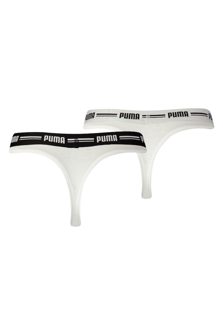 Puma Set de chiloti tanga din amestec de modal cu banda logo - 4 perechi - Pled.ro