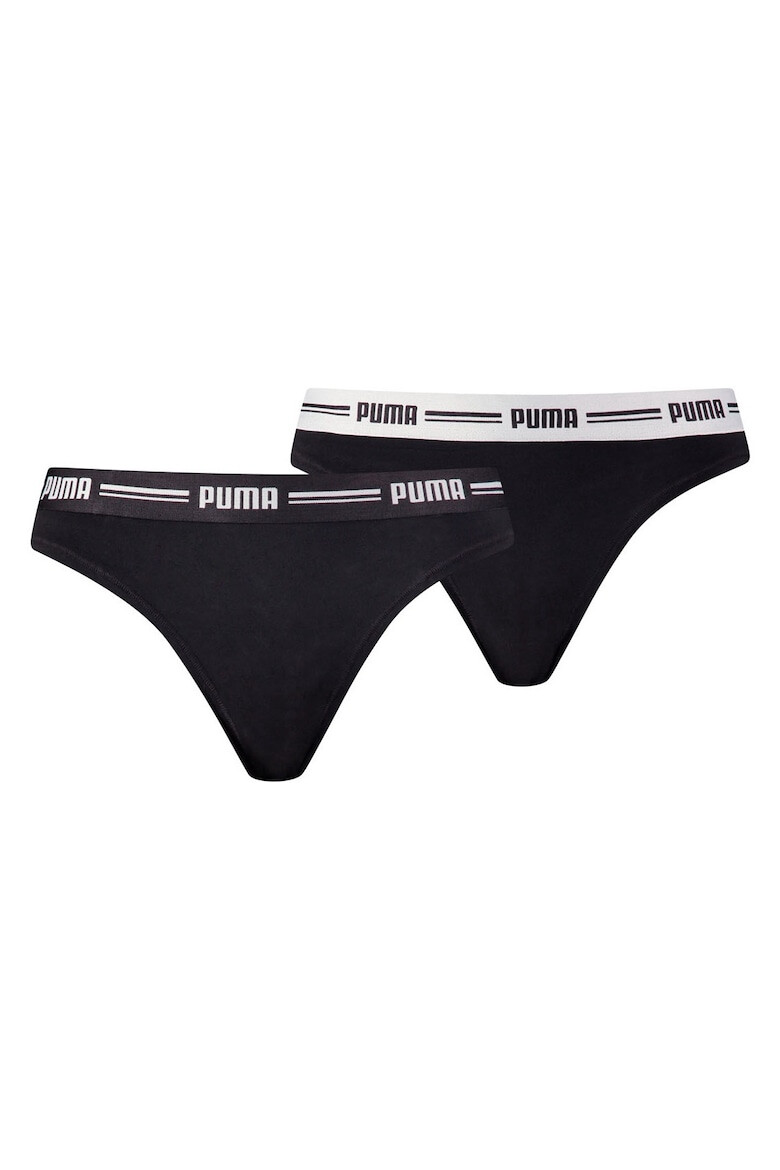 Puma Set de chiloti tanga din amestec de modal cu banda logo - 4 perechi - Pled.ro