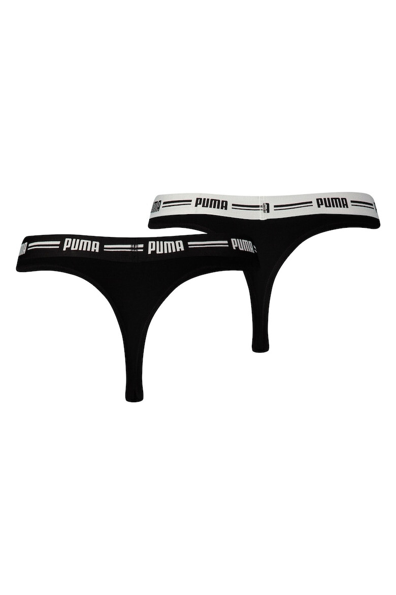 Puma Set de chiloti tanga din amestec de modal cu banda logo - 4 perechi - Pled.ro