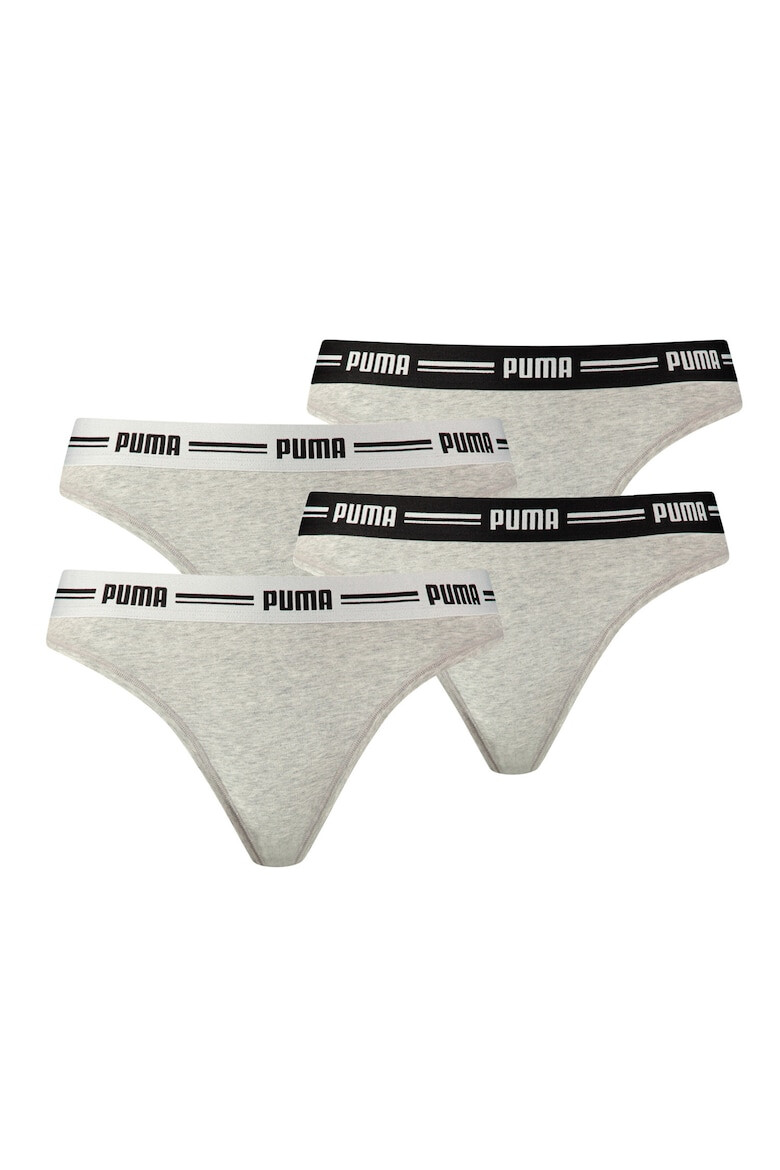 Puma Set de chiloti tanga din amestec de modal cu banda logo - 4 perechi - Pled.ro