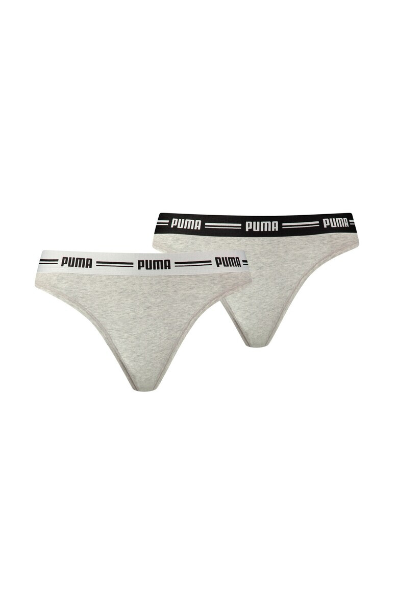 Puma Set de chiloti tanga din amestec de modal cu banda logo - 4 perechi - Pled.ro