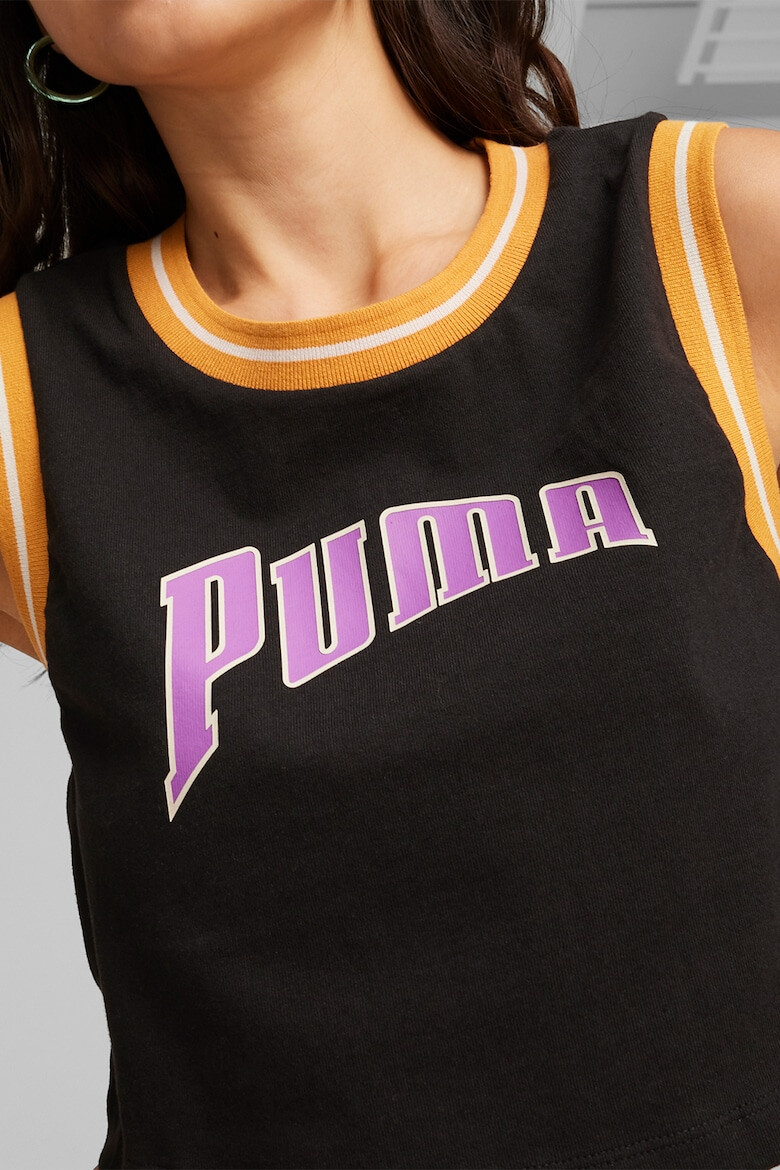 Puma Top crop cu imprimeu logo Team For The Fanbase - Pled.ro