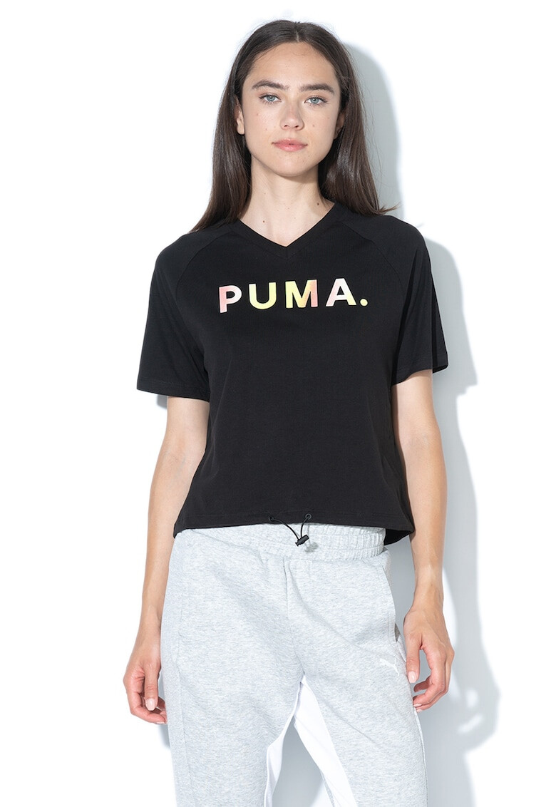 Puma Tricou crop cu snur la terminatie Chase - Pled.ro