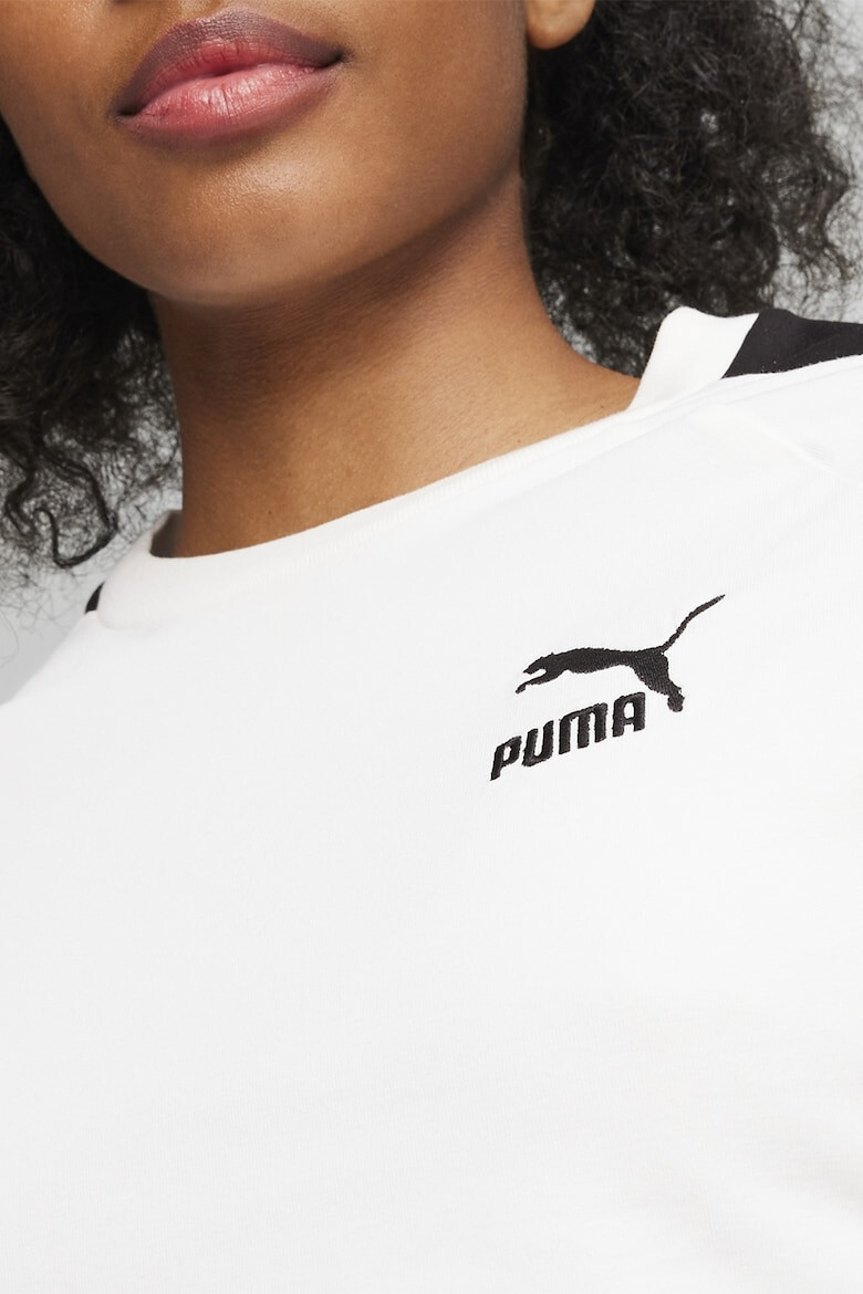 Puma Tricou crop din bumbac cu detaliu logo - Pled.ro