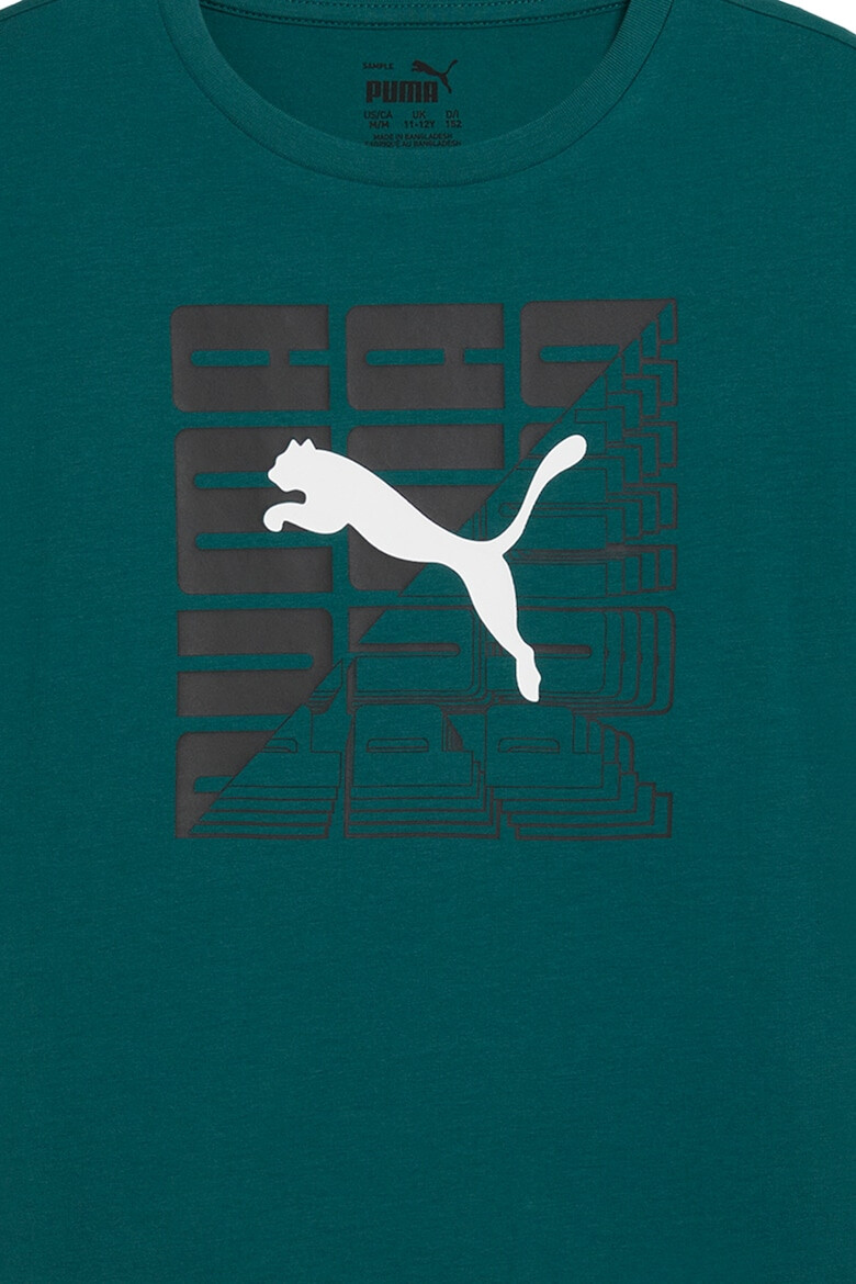 Puma Top cu imprimeu logo si decolteu la baza gatului Graphics - Pled.ro