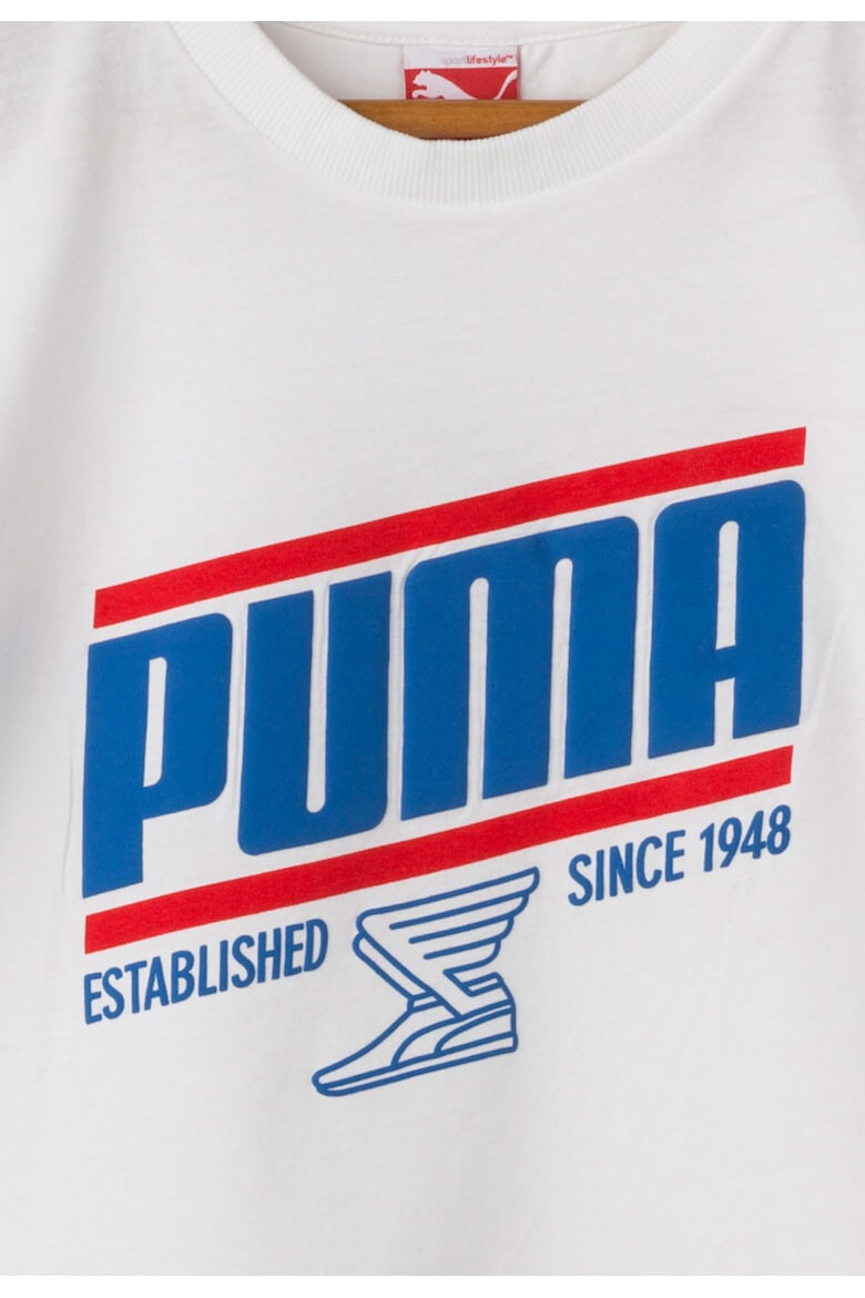 Puma Tricou alb regular fit cu imprimeu logo Fun - Pled.ro