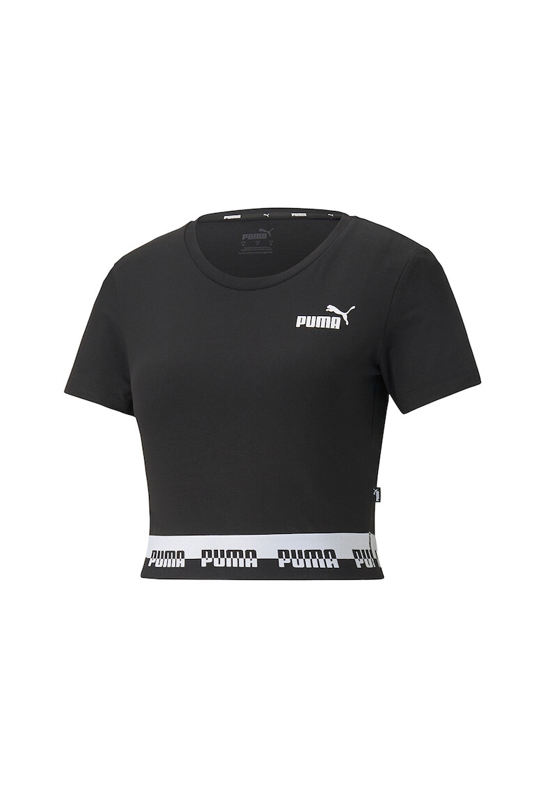 Puma Tricou crop cu banda logo in talie Amplified - Pled.ro