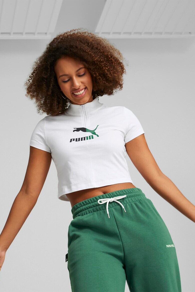 Puma Tricou crop cu buzunar cu fermoar Classics - Pled.ro