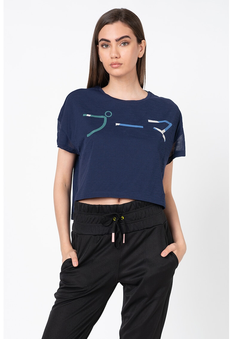 Puma Tricou crop cu imprimeu grafic Careaux - Pled.ro