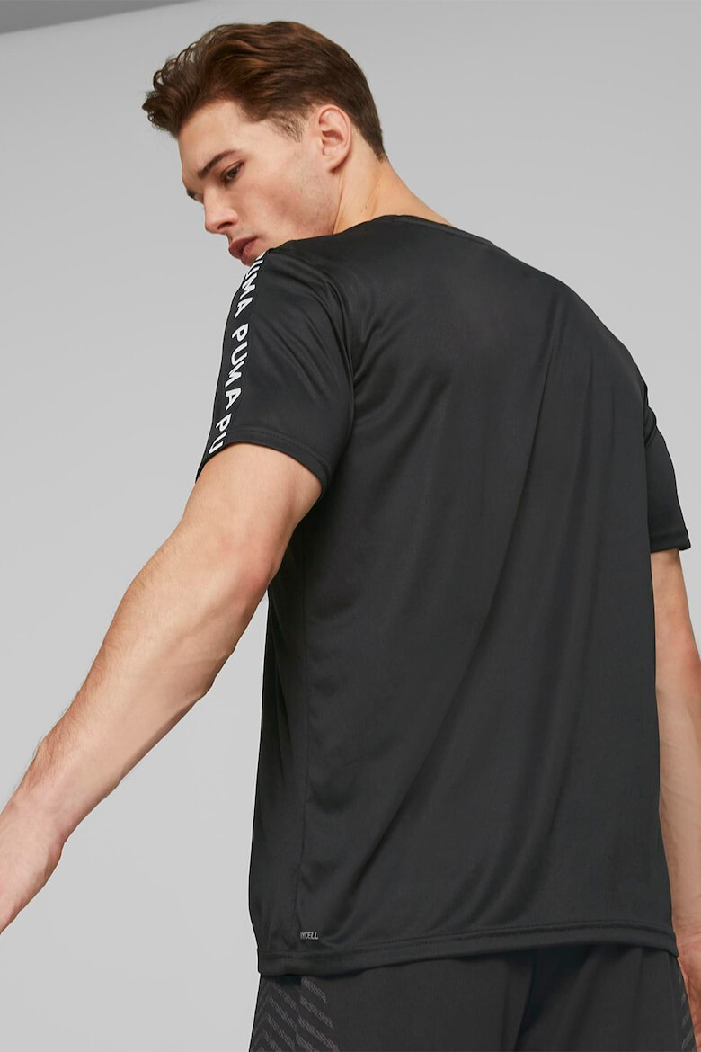 Puma Tricou cu benzi logo pentru fitness - Pled.ro