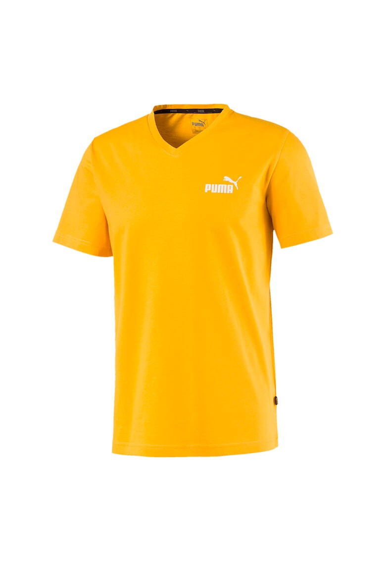 Puma Tricou cu decolteu in V si logo ESS+ - Pled.ro