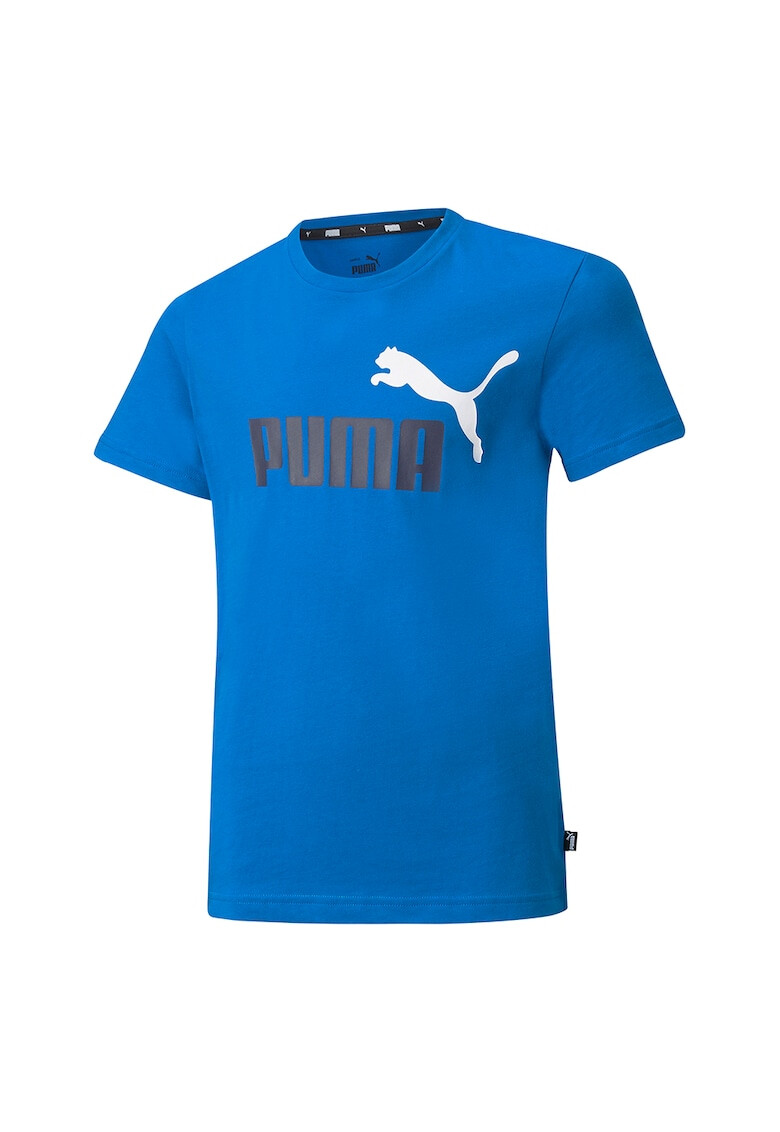 Puma Tricou cu decolteu la baza gatului si logo Essentials+ 2 - Pled.ro