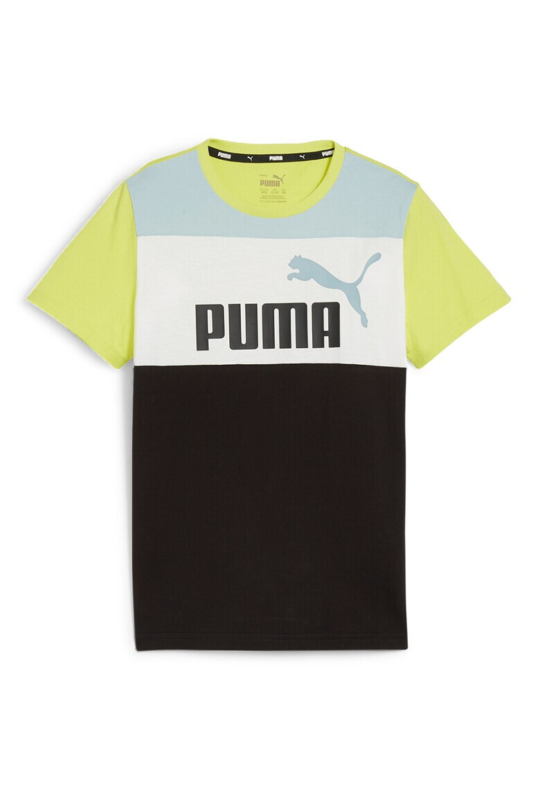 Puma Tricou cu decolteu la baza gatului si imprimeu logo Essential - Pled.ro