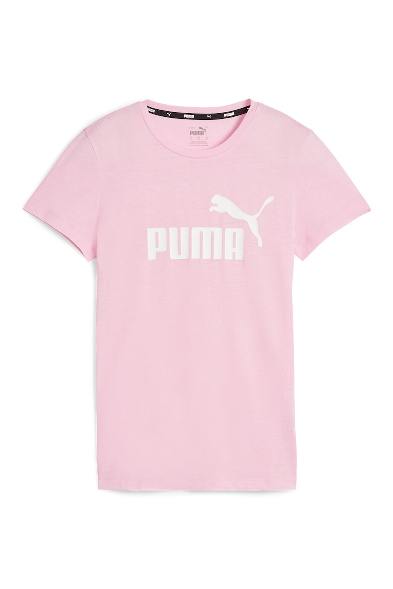 Puma Tricou cu decolteu la baza gatului si imprimeu logo Essentials - Pled.ro