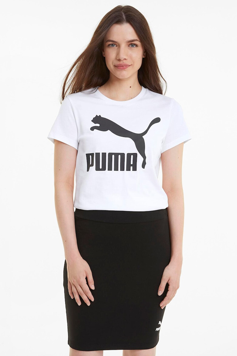 Puma Tricou cu decolteu la baza gatului si logo Classics - Pled.ro