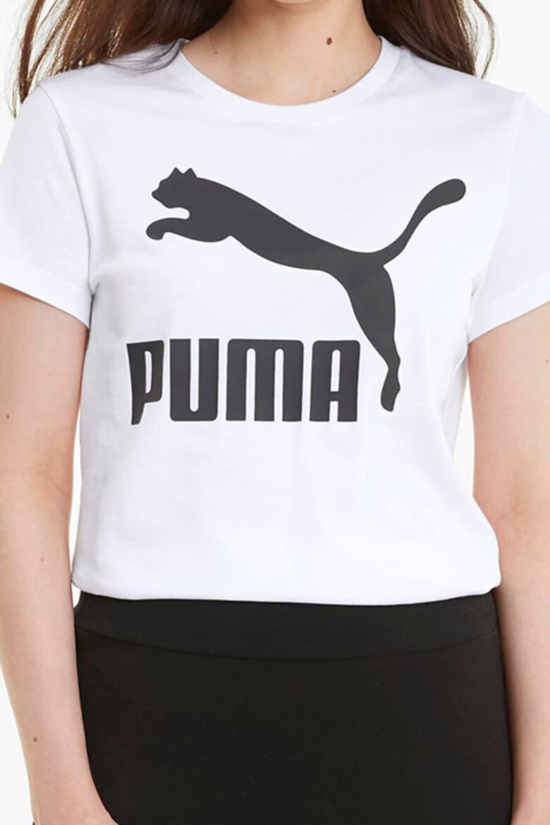 Puma Tricou cu decolteu la baza gatului si logo Classics - Pled.ro