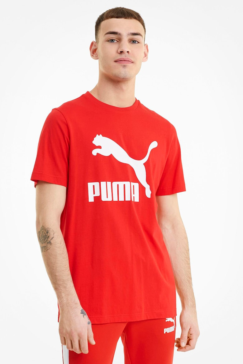 Puma Tricou cu decolteu la baza gatului si logo Classics - Pled.ro