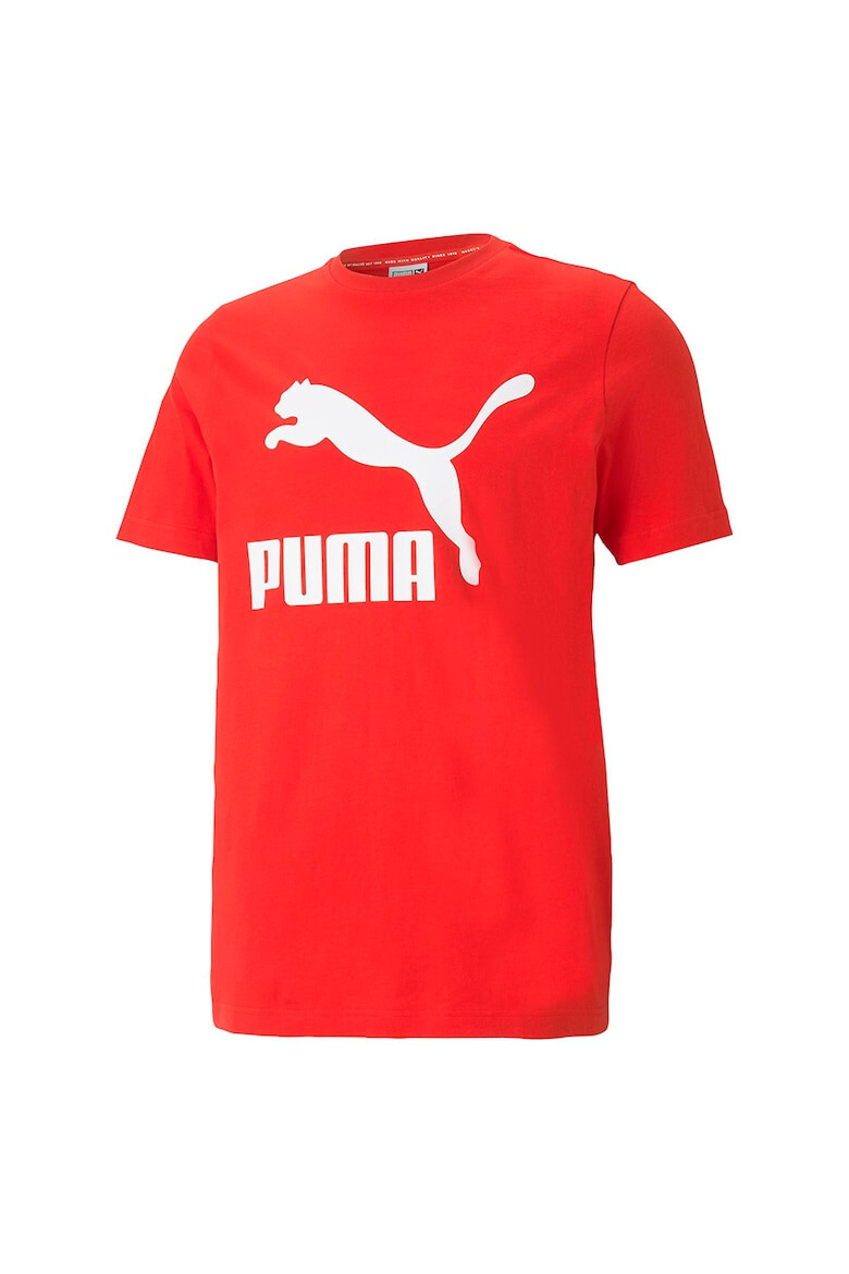 Puma Tricou cu decolteu la baza gatului si logo Classics - Pled.ro