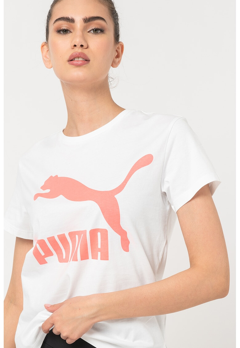 Puma Tricou cu decolteu la baza gatului si logo Classics - Pled.ro